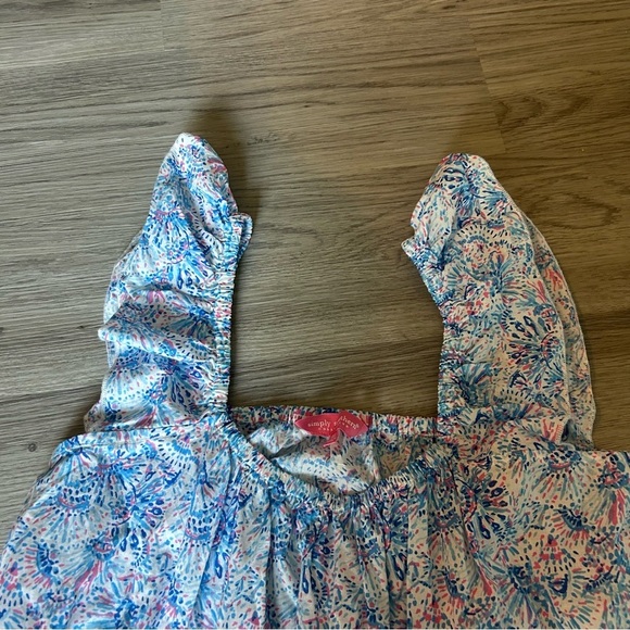 Simply Southern Floral Mdi Dress Ruffle Strap Confetti Sz. XL - Picture 3 of 8